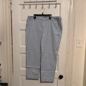 Old Navy Blue and White Checkered Women's Cropped Pants